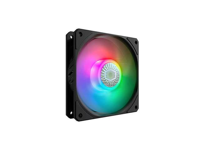 SickleFlow 120 V2 ARGB 120mm Square Frame Fan Customizable LEDs Air Balance Curve Blade Design Sealed Bearing PWM Control for Computer Case Liquid