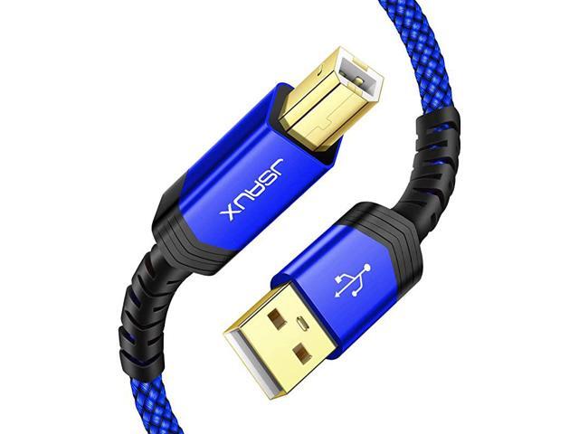 Printer Cable 6FT USB Printer Cable USB 20 Type A Male to B Male Scanner Cord USB B Cable High Speed for HP Canon Epson Dell Brother Lexmark Xerox