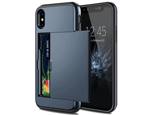 iPhone X Case iPhone 10 CaseHybrid iPhone X Wallet Case Card Holder Shell Heavy Duty Protection Shockproof Anti Scratch Soft Rubber Bumper Cover
