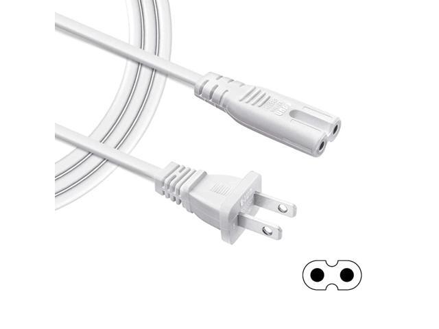 UL Listed 2 Prong Power Cable for HPCanonEpson Printer AC Plug Power Cord Compatible with PS4 PS3 PS2 Playstation 4 Slim Xbox One Game Console