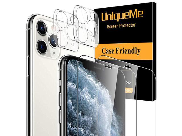 4 Pack Screen Protector compatible with iPhone 11 Pro Max 65 inchNot for iPhone 12 Pro Max 2 Pack Tempered Glass and 2 Pack Camera Lens Protector
