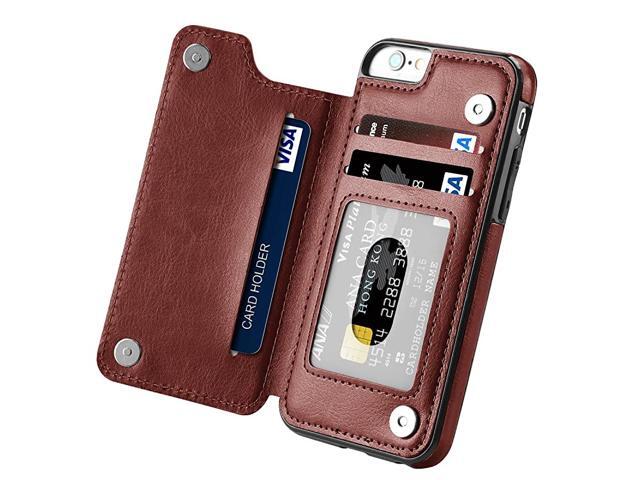 iPhone 6s Case iPhone 6 Case Slim Fit Premium Leather iPhone 6 Wallet Casae Card Slots Shockproof Folio Flip Protective Shell for Apple iPhone 66s