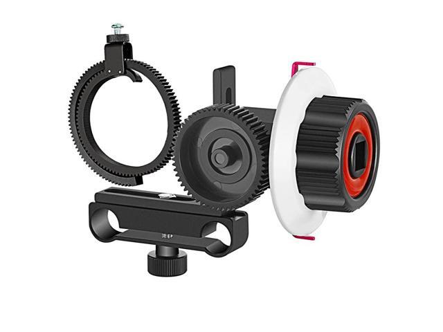 Follow Focus with Gear Ring Belt for Canon Nikon Sony and Other DSLR Camera Camcorder DV Video Fits 15mm Rod Film Making SystemShoulder