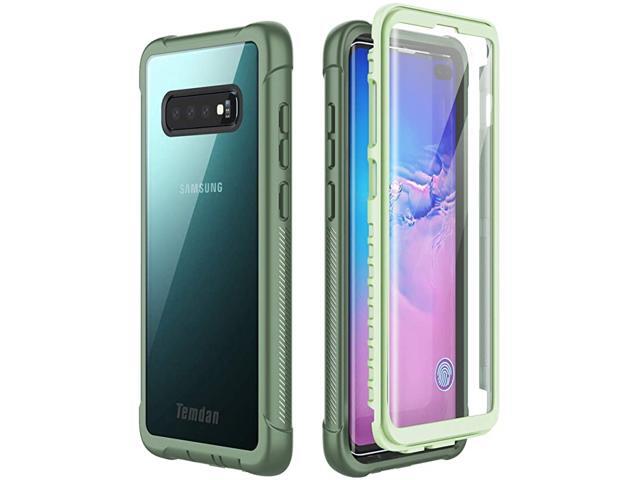 Samsung Galaxy S10 Plus Case Builtin Screen Protector with Fingerprint Hole Full Body Protect Support Wireless ChargingHeavy Duty Dropproof Case