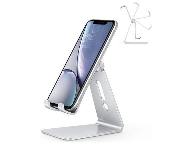 Adjustable Cell Phone Stand C2 Aluminum Desktop Phone Holder Dock Compatible with iPhone 11 Pro Max Xs XR 8 Plus 7 6 Samsung Galaxy Google Pixel