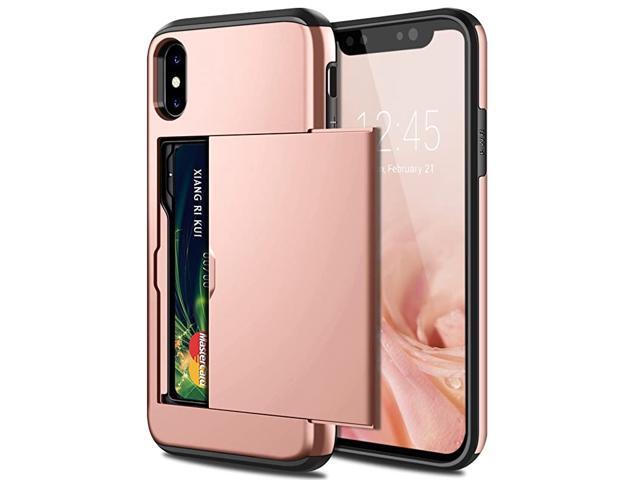 iPhone X Case iPhone 10 CaseHybrid iPhone X Wallet Case Card Holder Shell Heavy Duty Protection Shockproof Anti Scratch Soft Rubber Bumper Cover