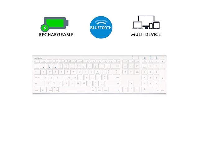 Wireless Bluetooth Keyboard for Mac or PC Multisync Connect up to 3 Devices Simultaneously Rechargeable Mac Wireless Keyboard with 110 Keys 20