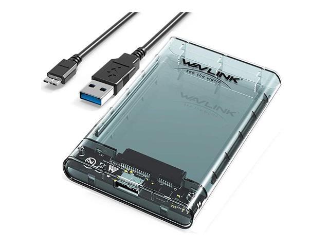 USB 30 to SATA External Hard Drive Enclosure for 25 inch 5mm7mm95mm SATA IIIIII HDD SSD Support UASP Function Max 4TB ToolFree Design