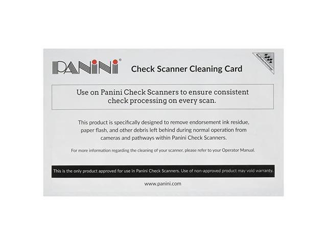 Panini Check Scanner Cleaning Cards featuring 15 cards