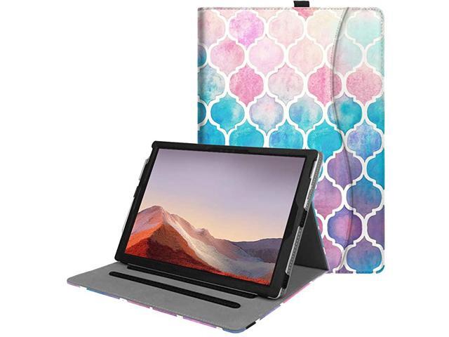 Case for Microsoft Surface Pro 7 Surface Pro 6 Surface Pro 5 Pro 4 3 Multiple Angle Viewing Folio Stand Cover with Card Pocket Compatible with Type