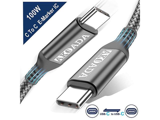 USBC To USBC 100W Cable 66ft USB C Braided Fast Charging Cable Compatible With MacBook Pro 202020192018 iPad Pro 202020192018Samsung Galaxy Note