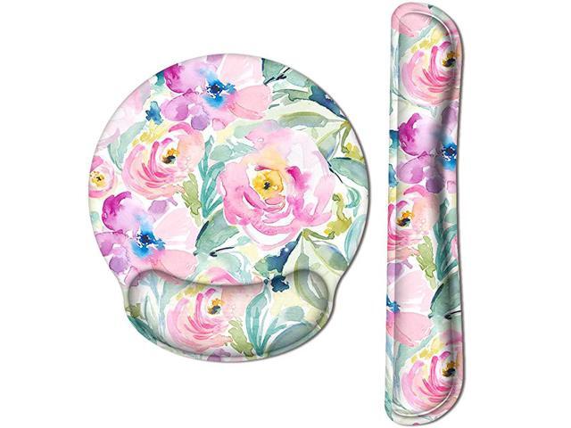 Keyboard Wrist Rest and Ergonomic Mouse Pad Wrist Support Set with NonSlip Backing Memory FormFilled EasyTyping and Pain Relief for Gaming Office