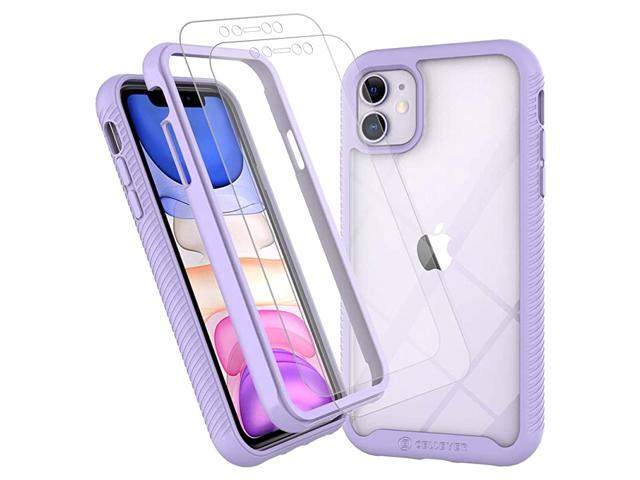 Compatible with iPhone 11 Case Clear Full Body Heavy Duty Protective Case AntiSlip Full Body Transparent Cover Designed for iPhone 11 2X Glass