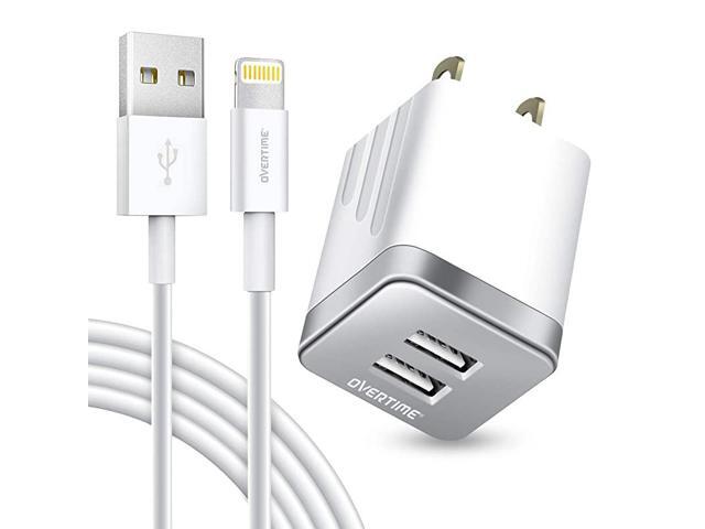 iPhone Charger Set Apple MFi Certified Lightning Cable with Dual USB Wall Adapter 24 AMP Compatible wiPhone 11 Pro Max XS XR X 8 7 6S 6 Plus SE