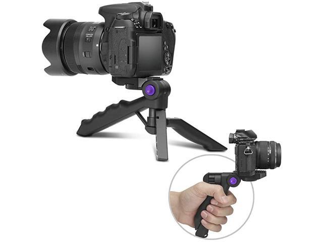 Mini Tripod Tabletop Stand Handle Stabilizer wSoft Pistol Grip Support for DSLR Mirrorless Cameras Audio Recorder and Video