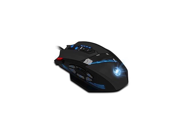 12 Programmable Buttons Zelotes C12 Gaming Mouse Laser DoubleSpeed Adjustment 8000DPI Mice Support 4 Level Switch