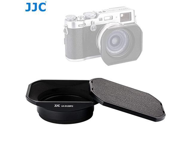 LHJX100FII BLACK Square Metal Lens Hood for Fujifilm X70 X100 X100S X100T X100F X100V Fuji X100S Fuji X100F Fuji X100V Lense Hood Shade W Front Cap