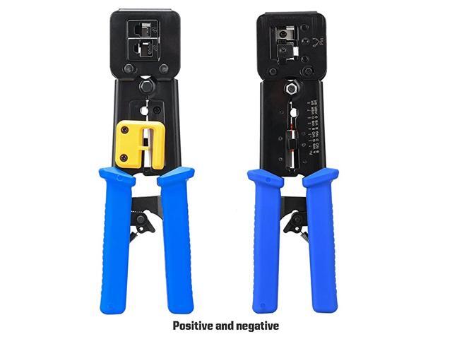 RJ45 Crimp Tool Network Pliers Tools 6P 8P MultiFunction Cable Cutter Piercing Crystal Head Crimping DualPurpose Pliers1 Pack