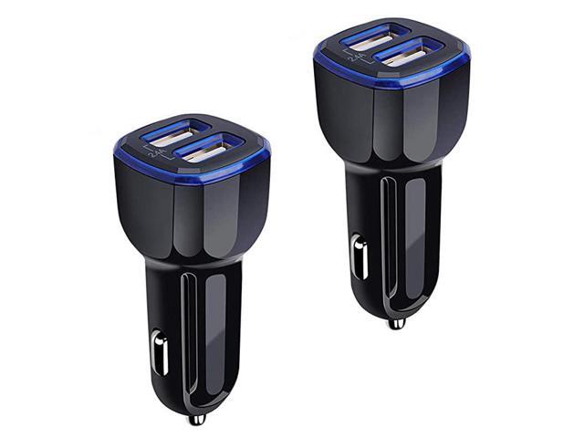 Car Charger 24A 12W 2 Pack Mini Dual Port USB Car Charger Adapter Plug Compatible with iPhone SE 11 Pro Max XR XS X 8 7 6S Plus iPad Samsung