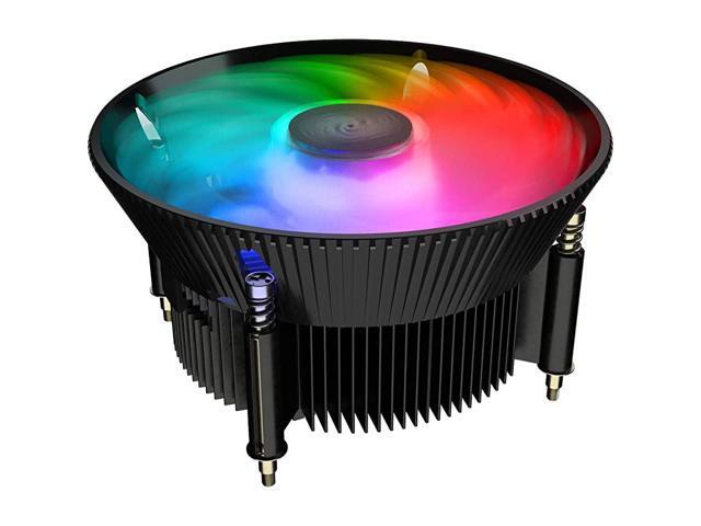 A71C ARGB CPU Air for AMD Ryzen Anodized Black Aluminum Fins Copper Insert Base MF120 120m Addressable RGB Lighting
