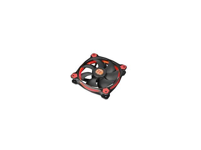 Riing 12 Series Red High Static Pressure 120mm Circular LED Ring CaseRadiator Fan with AntiVibration Mounting System Cooling CLF038PL12REA
