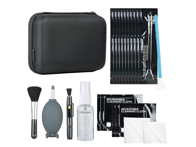 Professional Deluxe DSLR Camera Cleaning Kit with10 APSC Cleaning Swabs Sensor Cleaning Fluid Rocket Air Blower Lens Pen Soft Brush 2X Small 2X