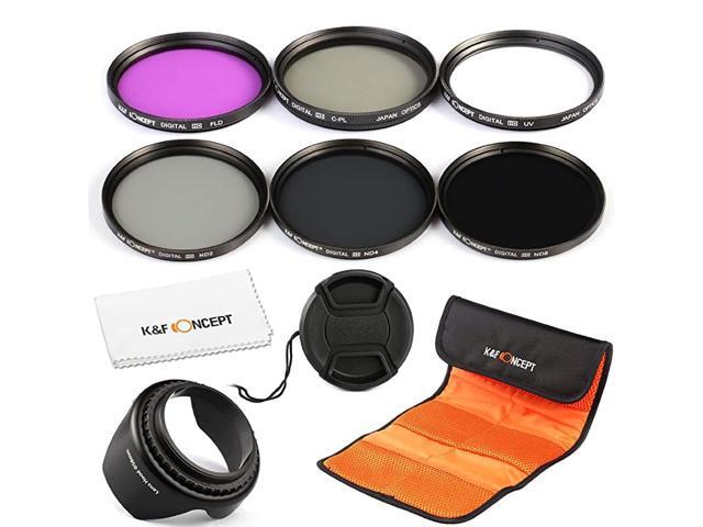 77mm Filter Slim 77mm UV Filter + Polarizing Filter Slim + Neutral Density Filter Set + Slim FLD Lens Filter Kit Compatible with Canon Nikon