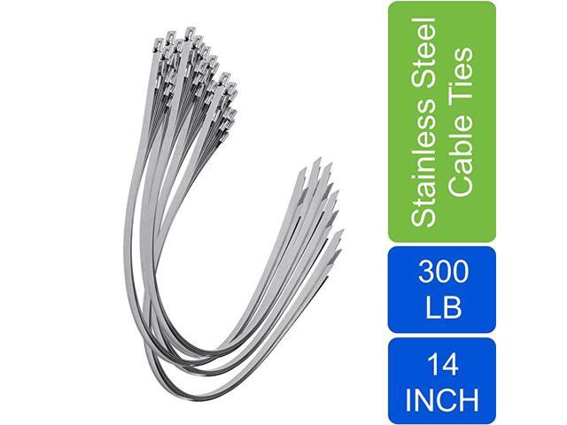 NeweggBusiness - Supreme 316 Stainless Steel Cable Zip Ties 300 lb 100 Piece