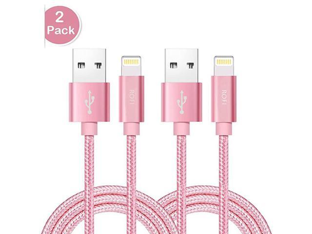 Compatible Phone Cable 2Pack 6FT Nylon Braided Fast Charging USB Cord Replcement for Phone X 8 8 Plus 7 7 Plus 6s 6s Plus 6 6 Plus 5 5S 5C SE Pad