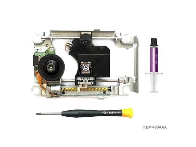 Replacement Blu Ray Laser Lens Deck KEM490AAA Playstation 4 Repair Part DVD Drive Module Motor with KES490A Optical Head Torx TR8 Screwdriver for