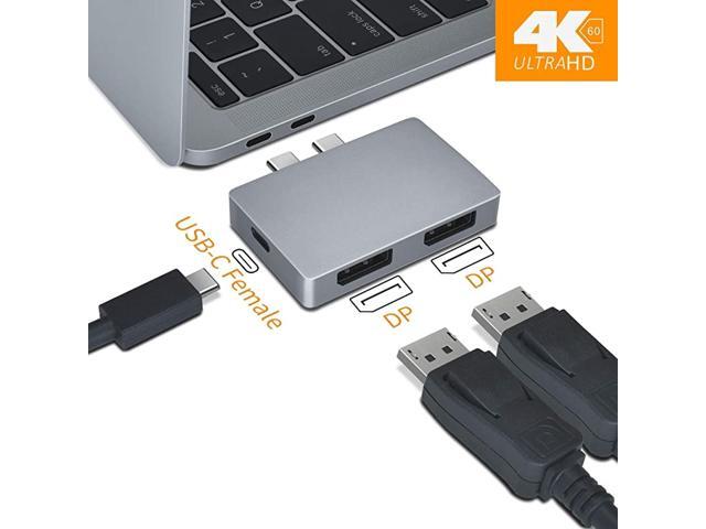 Type C Dual DisplayPort Adapter with 96W PD Charging Port Compatible for MacBook Pro 2020201920182017 MacBook Air 202020192018 Thunderbolt 3 Dual