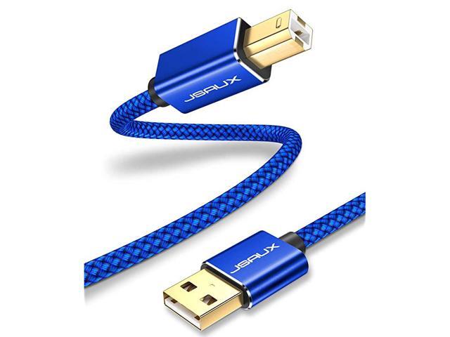 Printer Cable 6ft USB 20 Type A Male to B Male Printer Scanner Cord High Speed Compatible with HP Canon Dell Epson Lexmark Xerox Samsung and More