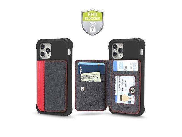 Phone Wallet for Back of Phone Stick On Wallet Credit Card ID Holder with RFID Protection Compatible with iPhone Galaxy Most Smartphones and Cases