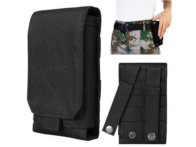 Tactical MOLLE Smartphone Holster Universal Mobile Phone Belt Pouch EDC Security Pack Carry Accessory Pouch Belt Loops Waist Bag for i phoneX XS