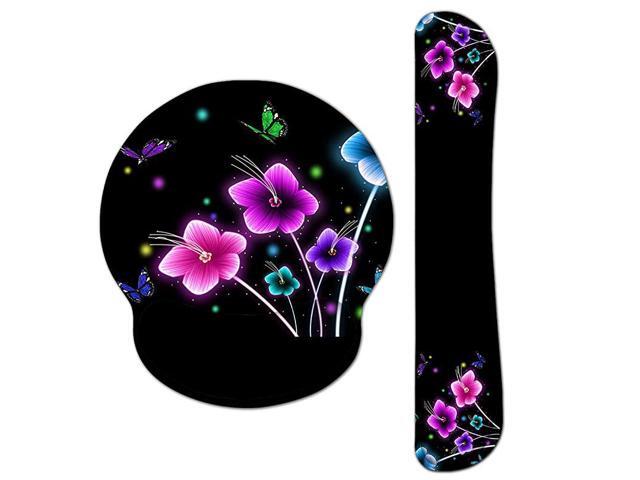 Ergonomic Memory Foam Mouse Pad Wrist Support Set Durable Non Slip Mousepad with Keyboard Pad Comfortable Lightweight for Easy Typing Pain Relief