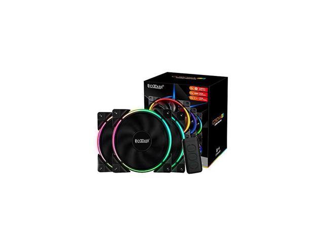 120mm Fan Moonlight Series PC3M120 RGB LED Computer Case Fan PWM PC Cooling Fan Dual Light Loop Quiet FanMultiple Light Modes with Controller for