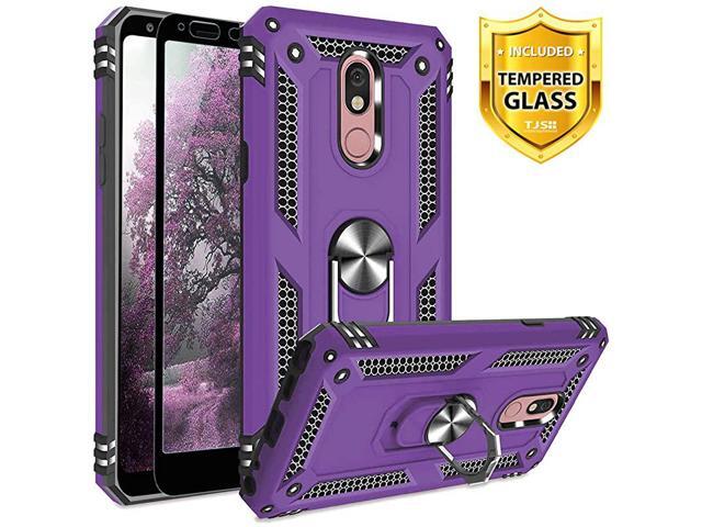 Phone Case Compatible with LG Stylo 5Stylo 5 PlusStylo 5VStylo 5X Full Coverage Tempered Glass Screen Protector Impact Resistant Defender Metal