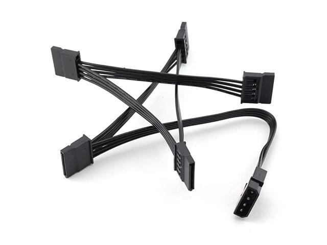 1pcs IDE to SATA Power Cable IDE Large 4 Pin to PC Server Hard Drive 15 Pin SATA Power Supply Adapter Converter Cable Cord 18AWG Wire SATA