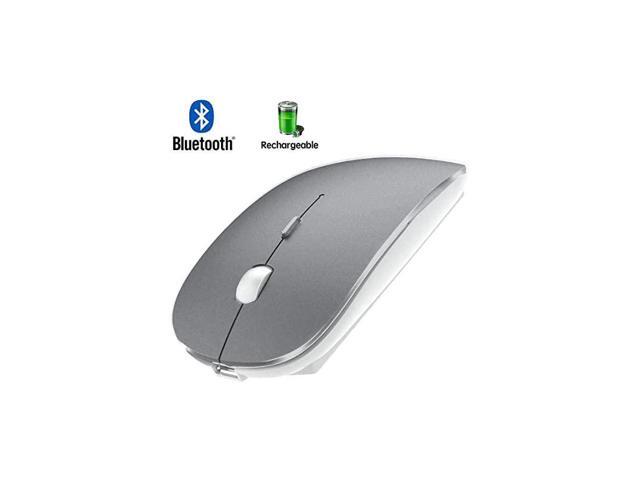 Mouse Rechargeable Wireless Mouse for MacBook ProWireless Mouse for Laptop PC Computer Gray+White