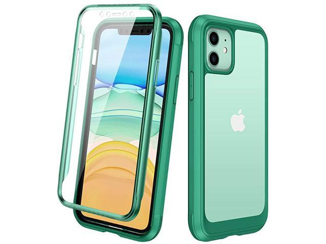 Compatible with iPhone 11 Case Full Body Rugged Case with Builtin Touch Sensitive AntiScratch Screen Protector Soft TPU Bumper Case Clear