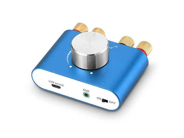 Mini 50W x 2 Bluetooth Power Amplifier 20 Channel Stereo HiFi Digital Amp Wireless Audio Receiver PC Sound Card for Home Speakers with Power Supply