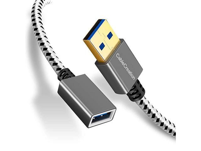 Short USB 30 Extension Cable 2Pack USB 30 A Male to Female Extender Compatible Oculus VR Playstation Xbox Keyboard Printer Scanner Space Gray