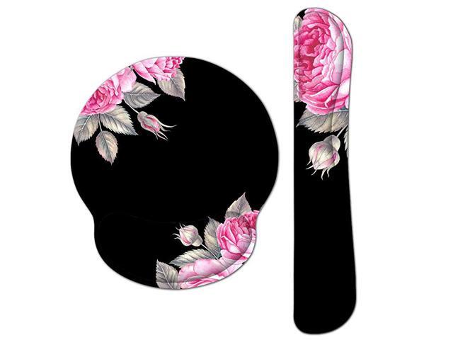 Ergonomic Keyboard Mouse Pad Wrist Support Set Durable Non Slip Keyboard Wrist Rest for ComputerLaptopGamingOffice Comfortable Lightweight for Easy