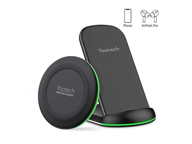 Wireless Charger 2 Pack QiCertified 10W Max Wireless Charging Pad Stand BundleCompatible with iPhone 1212 ProSE 202011 ProGalaxy S20Note