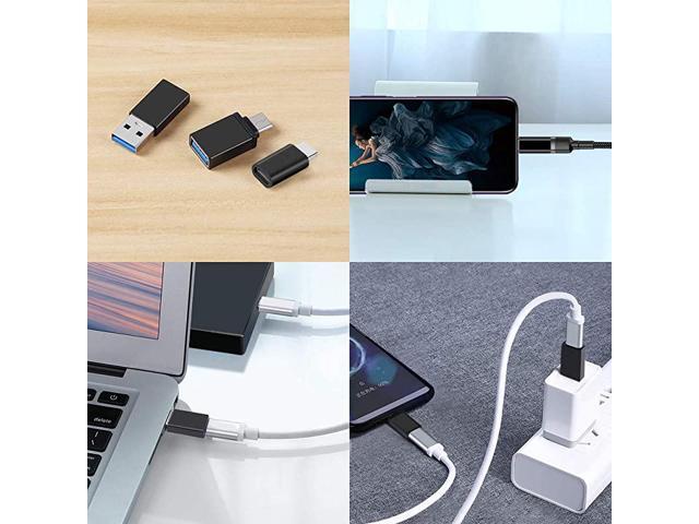 USBC Adapter 3Pack Type C to USB A Adapte1phone Cable Female to USB Type C Male Data Sync and Charging Adapterfor Galaxy S20 Note10 Pixel 4 and