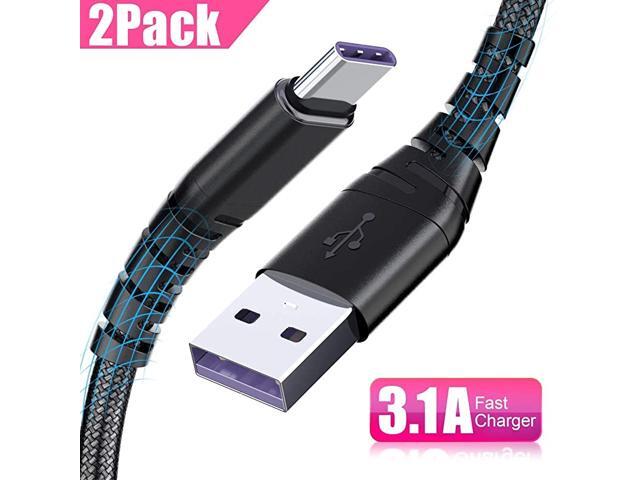USB Type C Cable 2Pack 3Ft 31A Fast Charge Cord for Samsung Galaxy A10A20A51S10S9S8 Note 8 3 Foot Premium Nylon Braided USBC to USBA Fast Charging