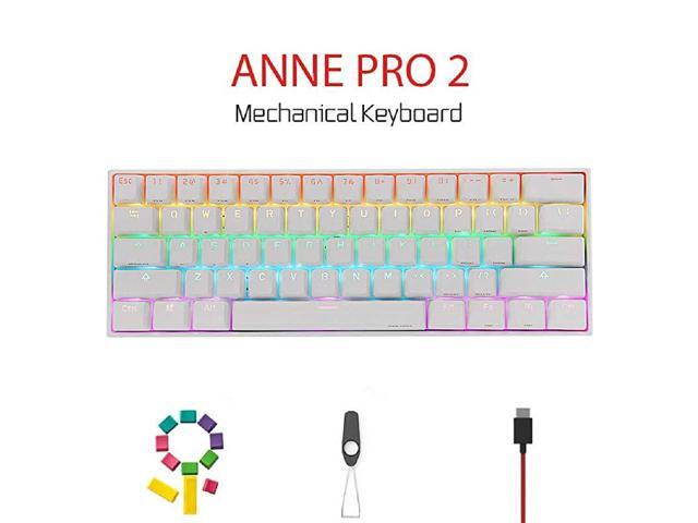 Anne Pro 2 Mechanical Gaming Keyboard 60 True RGB Backlit WiredWireless Bluetooth 50 PBT Typec Up to 8 Hours Extended Battery Life Full Keys