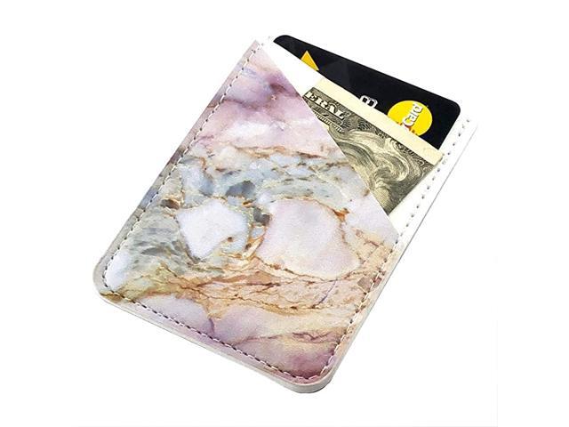 Phone Card Holder Ultra Thin PU Leather 3M Adhesive Stickon ID Credit Card Wallet Sticker Case Pouch Pocket for Back of iPhoneAndroid and