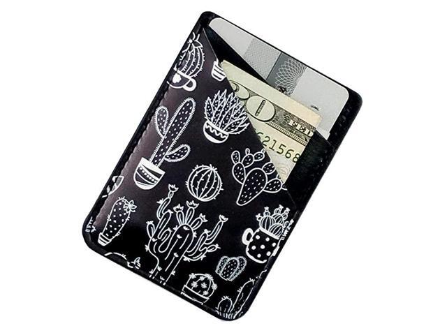 Phone Card Holder Ultra Thin PU Leather 3M Adhesive Stickon ID Credit Card Wallet Sticker Case Pouch Pocket for Back of iPhoneAndroid and