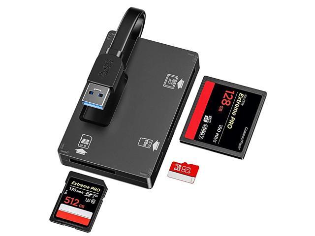 SD Card Reader 3 in 1 USB 30 Memory Card Adapter 5Gbps Read 3 Cards SimultaneouslyCard Holder Case for CFSDSDXCSDHCMMCTFMicro SDMicro SDXCMicro
